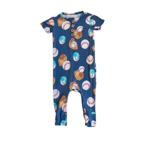 Posh Peanut Bamboo Homer Henley Short Sleeve Romper